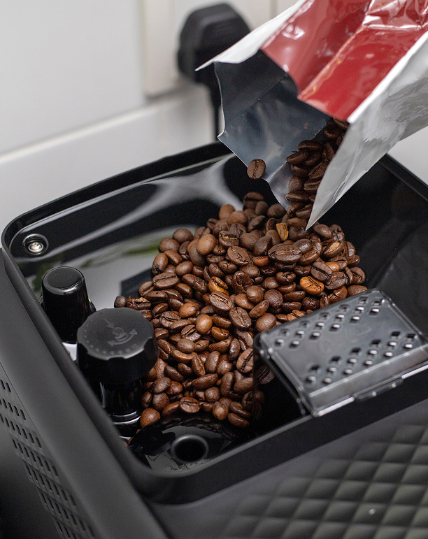Image of a bean to cup coffee machine
